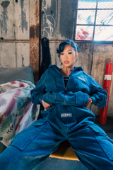 Unisex Indigo Terry Hoodie