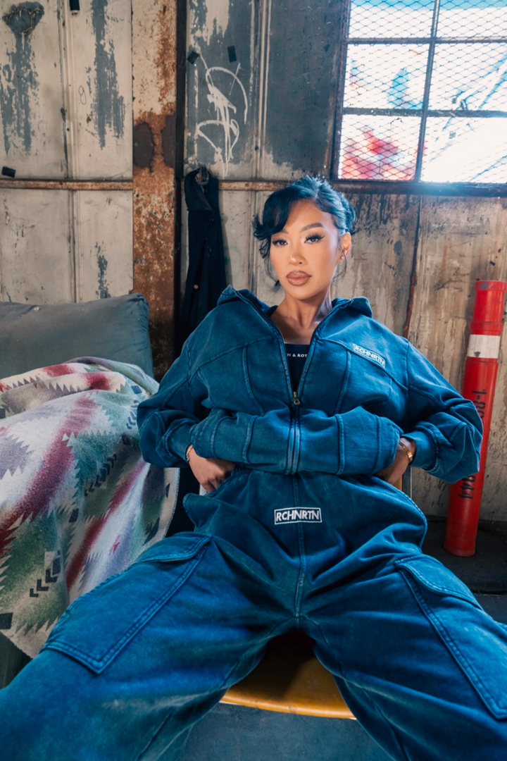 Unisex Indigo Terry Hoodie