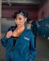 Unisex Indigo Terry Hoodie