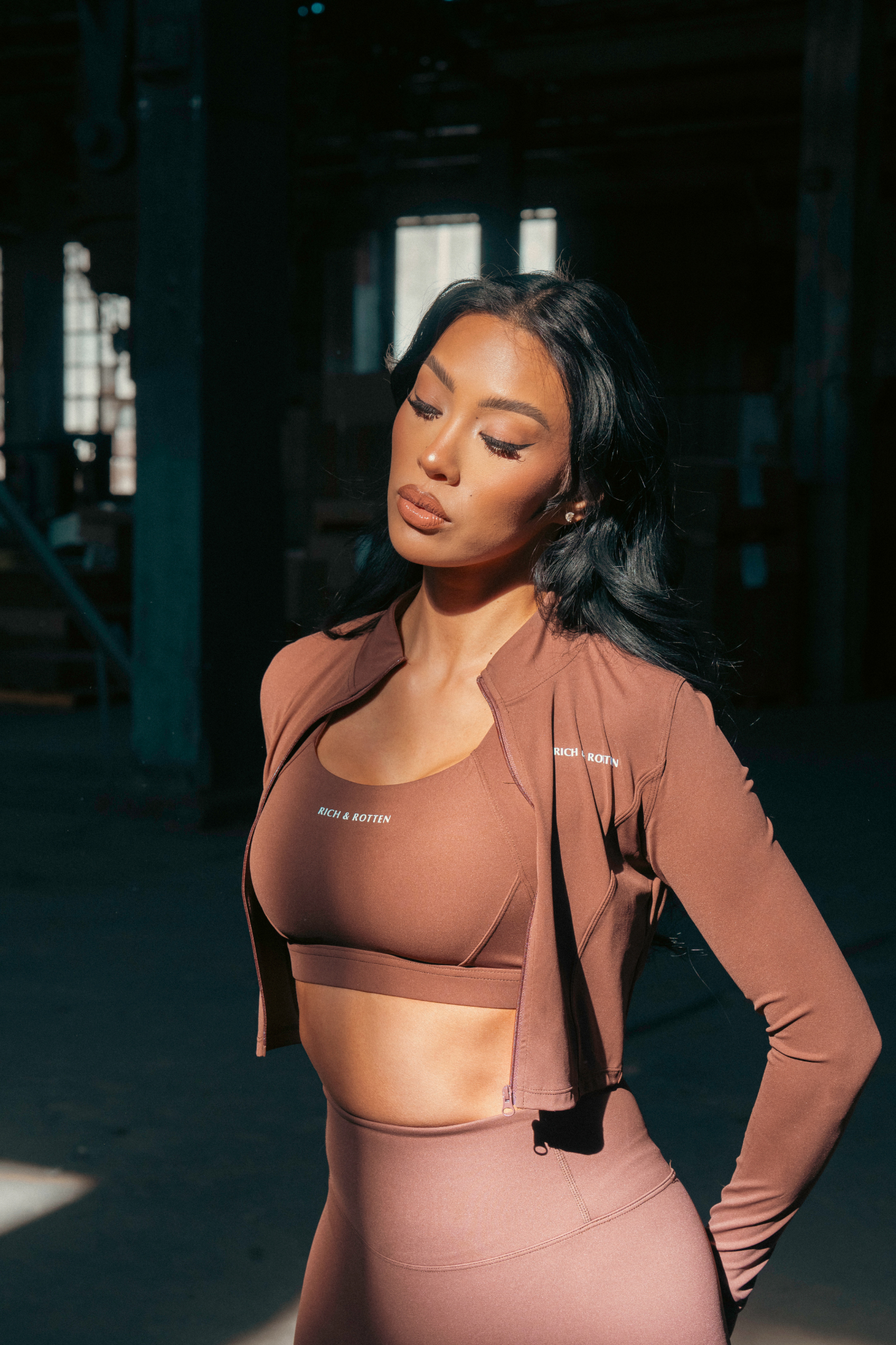 Women's Active Yoga Set - Brown