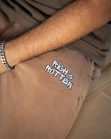 Sun Fade Terry Sweatpants  – Black and Brown