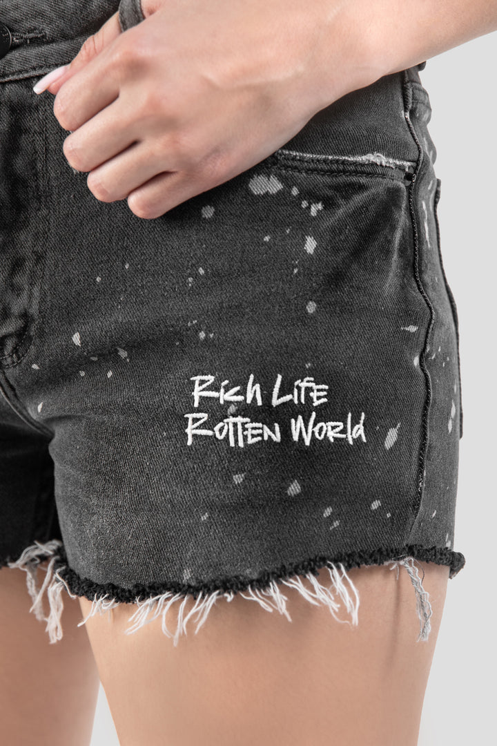 Light Grey Splash Shorts