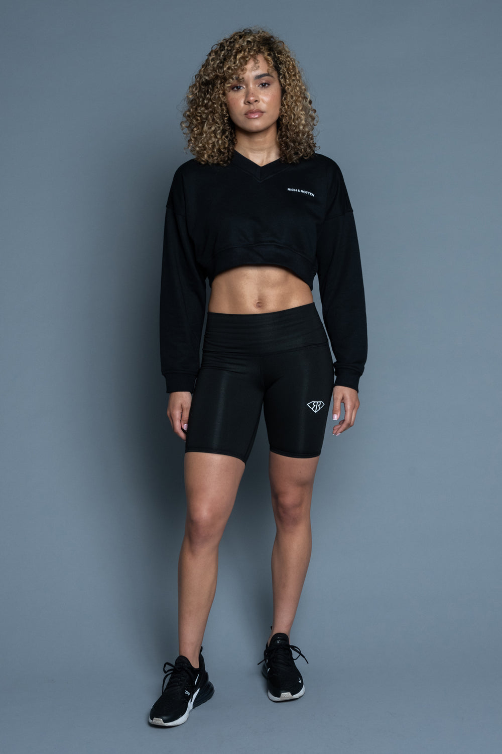 Herr V Neck Terry Crop