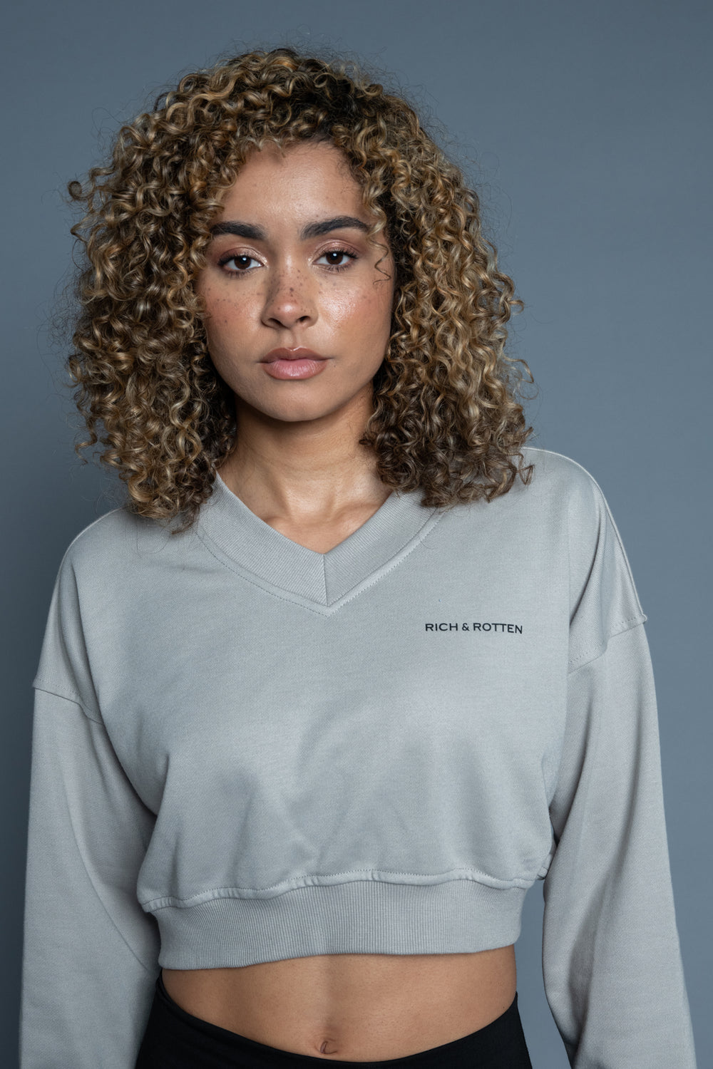 Herr V Neck Terry Crop